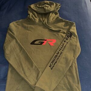 Toyota GR Men's Green Hoodie with Logo
